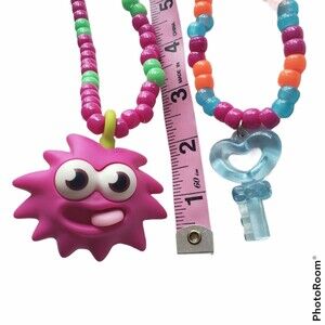 Kandi Necklaces x2 (Spikey Toy & Key)